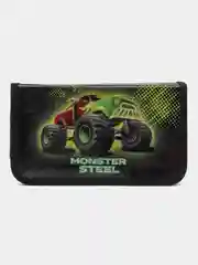 Пенал ПИФАГОР, 1 отделение ламинированный картон, 19х11 см, Monster steel, 271008