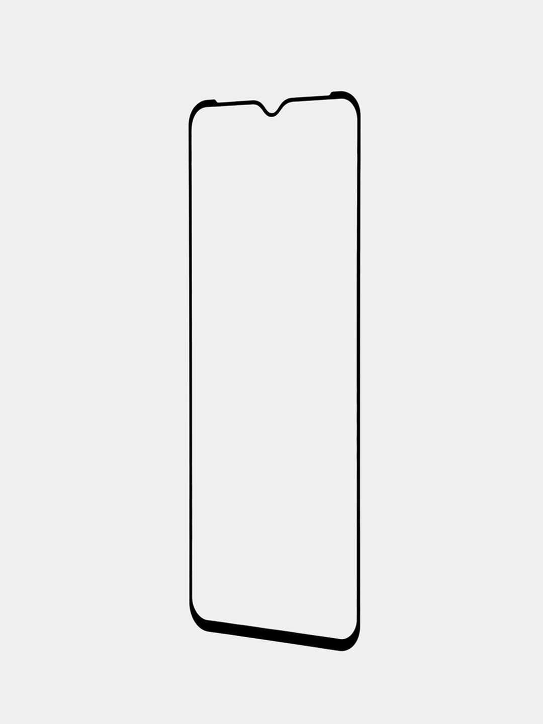 Прозрачный защитное стекло КАРТОФАН для Tecno Pop 6 Pro, с олеофобным покрытием и черной рамкой