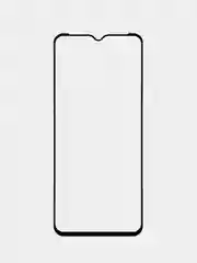 Прозрачный защитное стекло КАРТОФАН для Tecno Pop 6 Pro, с олеофобным покрытием и черной рамкой