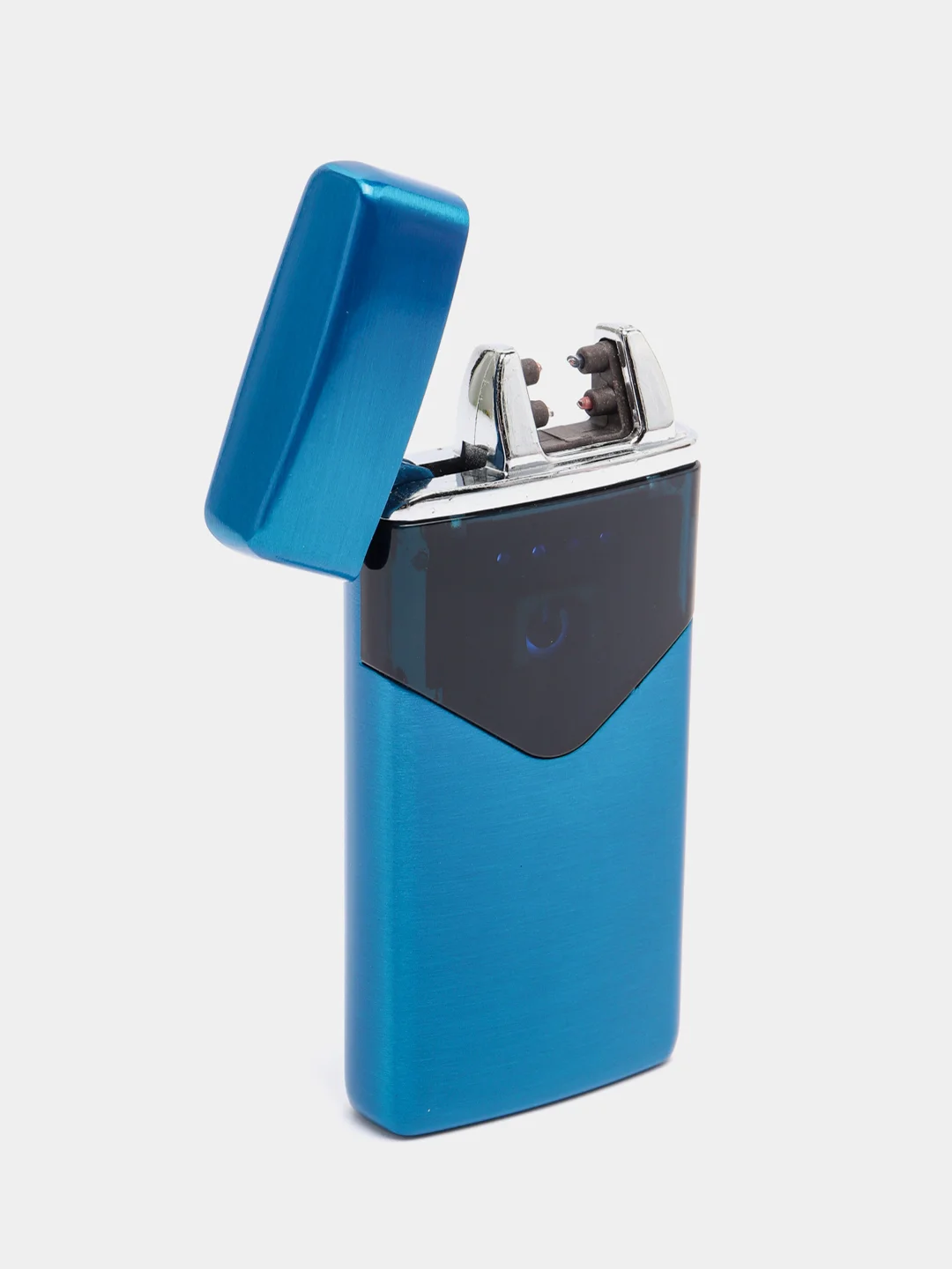 Синий зажигалка электронная, металлическая, USB, плазменная спираль, зажигалка электронная