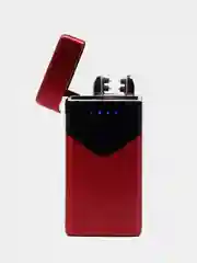 Красный зажигалка электронная, металлическая, USB, плазменная спираль, зажигалка электронная