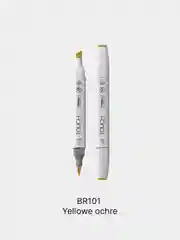 Маркер для скетчей TOUCH BRUSH двухсторонний цв.101 охра желтая