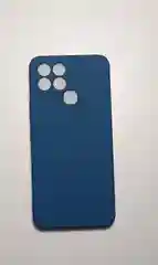 Синий чехол INFINIX SMART 6 с защитой камеры  и рисунком