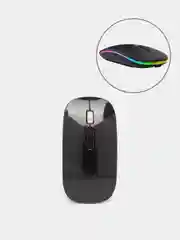 Черный компьютерная мышь бесшумная беспроводная оптическая Bluetoth/RGB-подсветка, 800-1600 dpi