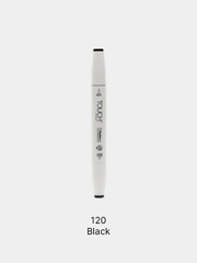Маркер для скетчей TOUCH BRUSH двухсторонний цв.120 черный