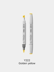 Маркер для скетчей TOUCH BRUSH двухсторонний цв.222 желтый золотой
