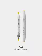 Маркер для скетчей TOUCH BRUSH двухсторонний цв.222 желтый золотой