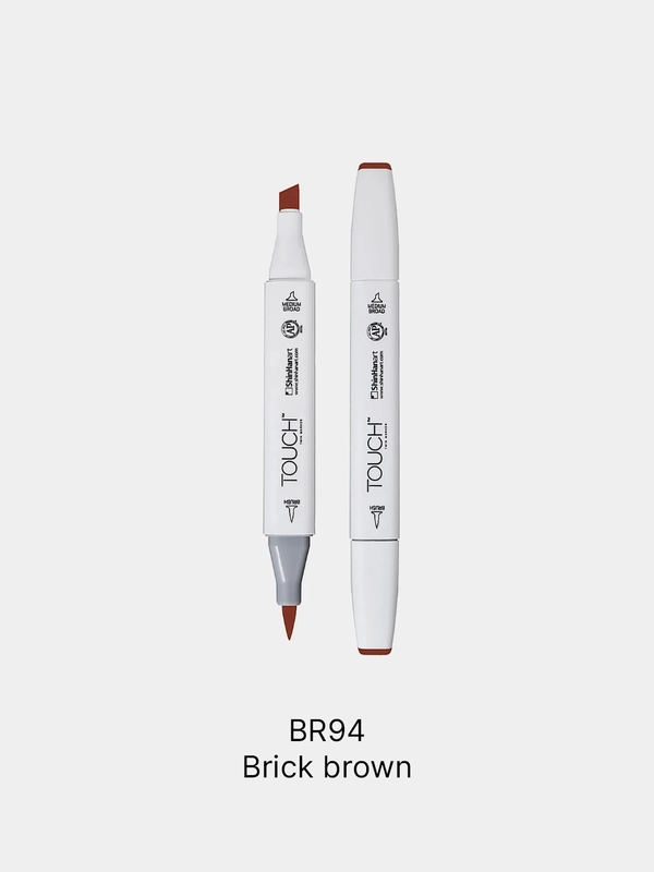 Маркер для скетчей TOUCH BRUSH двухсторонний цв.094 корич кирпичн