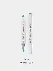 Маркер для скетчей TOUCH BRUSH, двухсторонний, зеленый, мятный