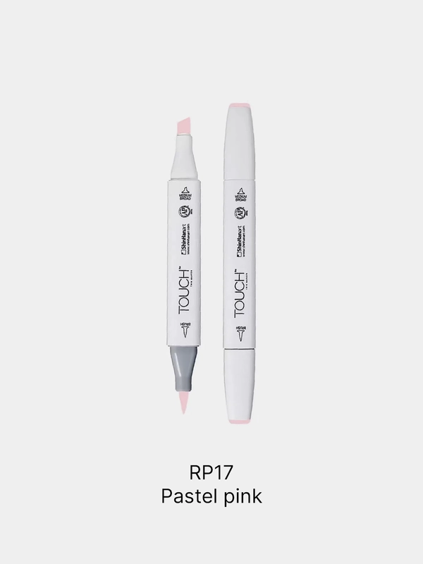 Маркер для скетчей TOUCH BRUSH двухсторон цв.017 розов пастельный