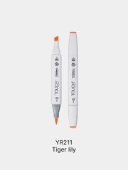 Маркер для скетчей TOUCH BRUSH двухсторонний цв.211 тигровая лилия