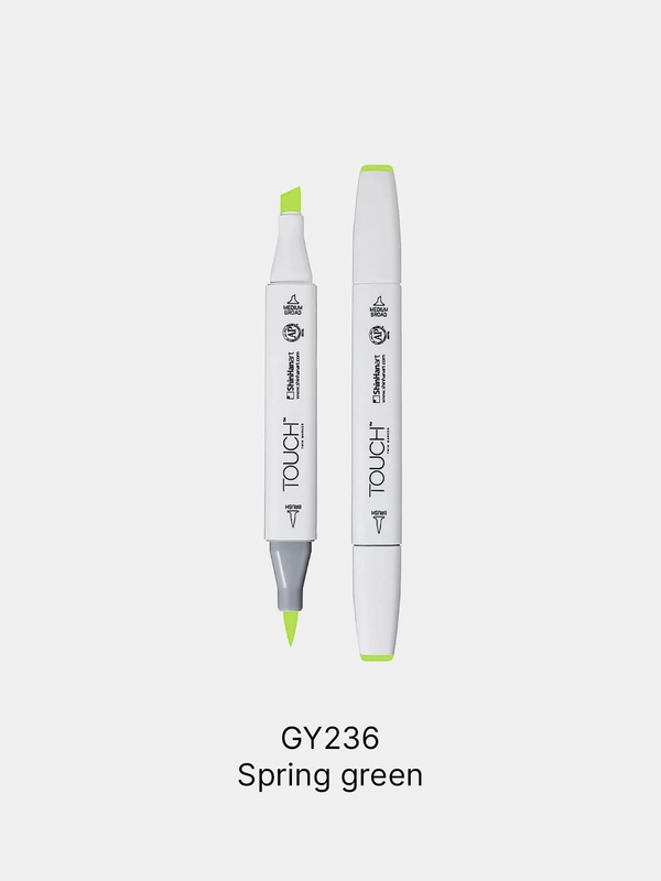 Маркер для скетчей TOUCH BRUSH двухсторонний цв.236 зел весенний