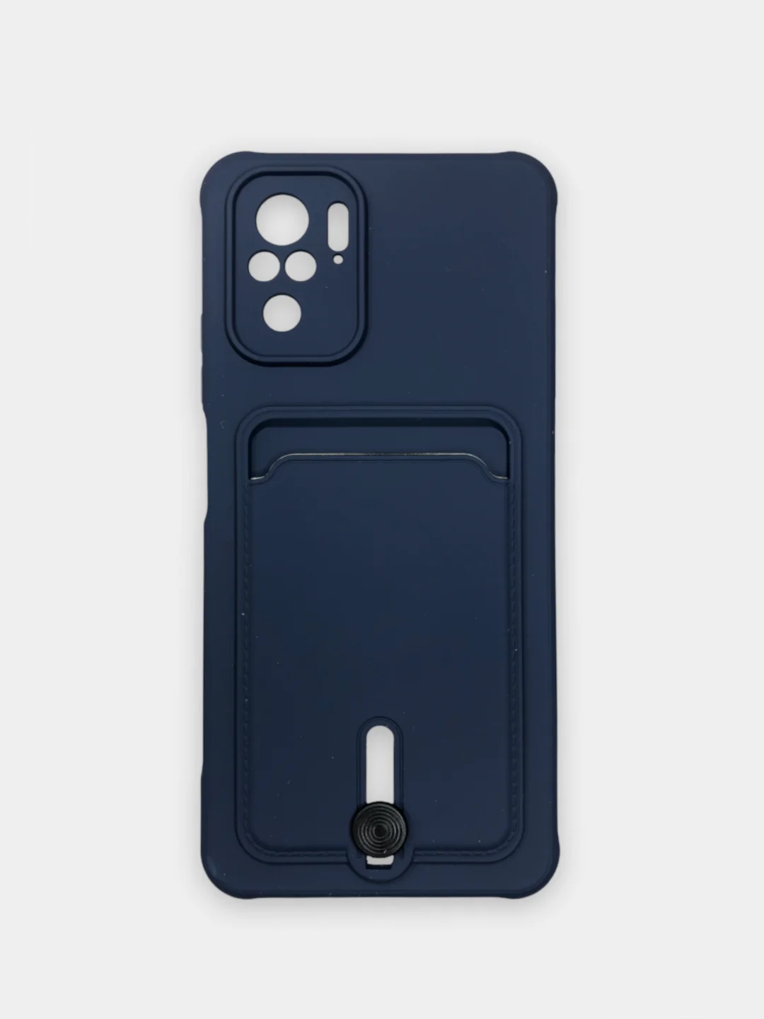 Темно-синий чехол Xiaomi Redmi Note 10, 10S, Poco M5s (Сяоми Редми Нот 10, 10С), с карманом для карты