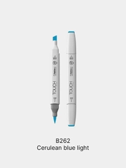 Маркер для скетчей TOUCH BRUSH двухсторонн цв.262 лазурный голубой