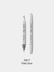 Маркер для скетчей TOUCH BRUSH, двухсторонний, синий бледный