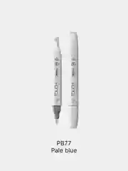 Маркер для скетчей TOUCH BRUSH, двухсторонний, синий бледный
