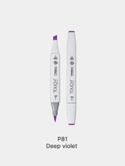 Маркер для скетчей TOUCH BRUSH двухсторонний цв.081 фиолетовый насыщенный