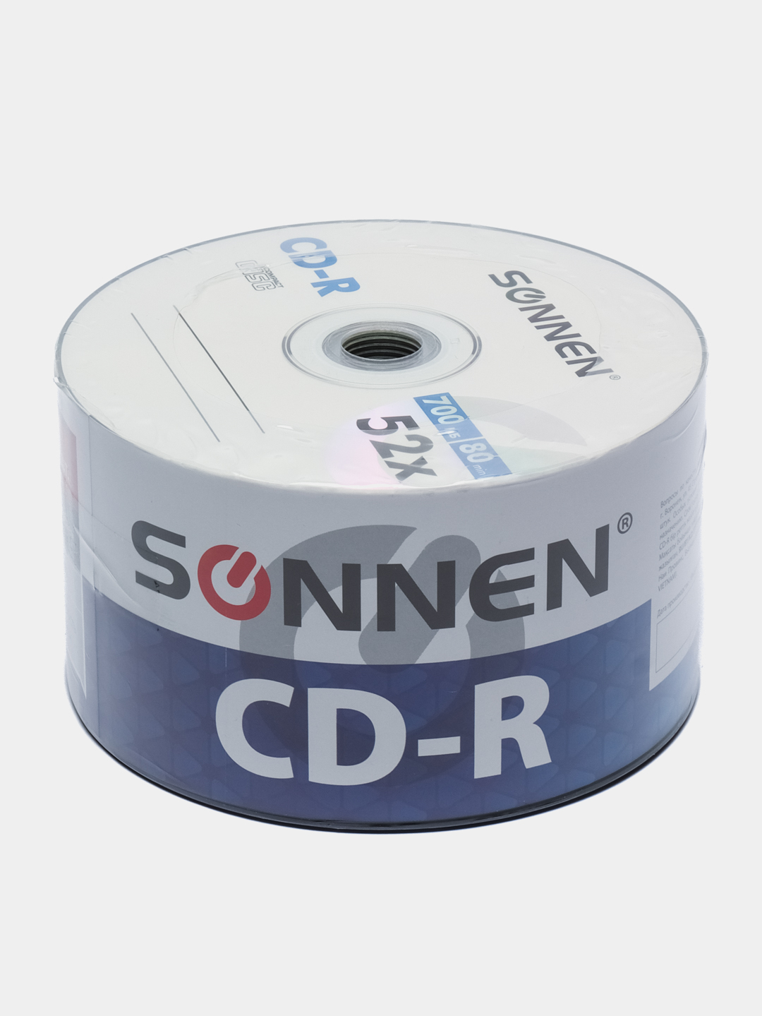 Диски CD-R SONNEN 700Mb 52x Bulk (термоусадка без шпиля) КОМПЛЕКТ 50шт,  512571 купить по цене 1005 ₽ в интернет-магазине Магнит Маркет