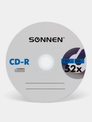 Диски CD-R SONNEN 700Mb 52x Bulk (термоусадка без шпиля) КОМПЛЕКТ 50шт, 512571