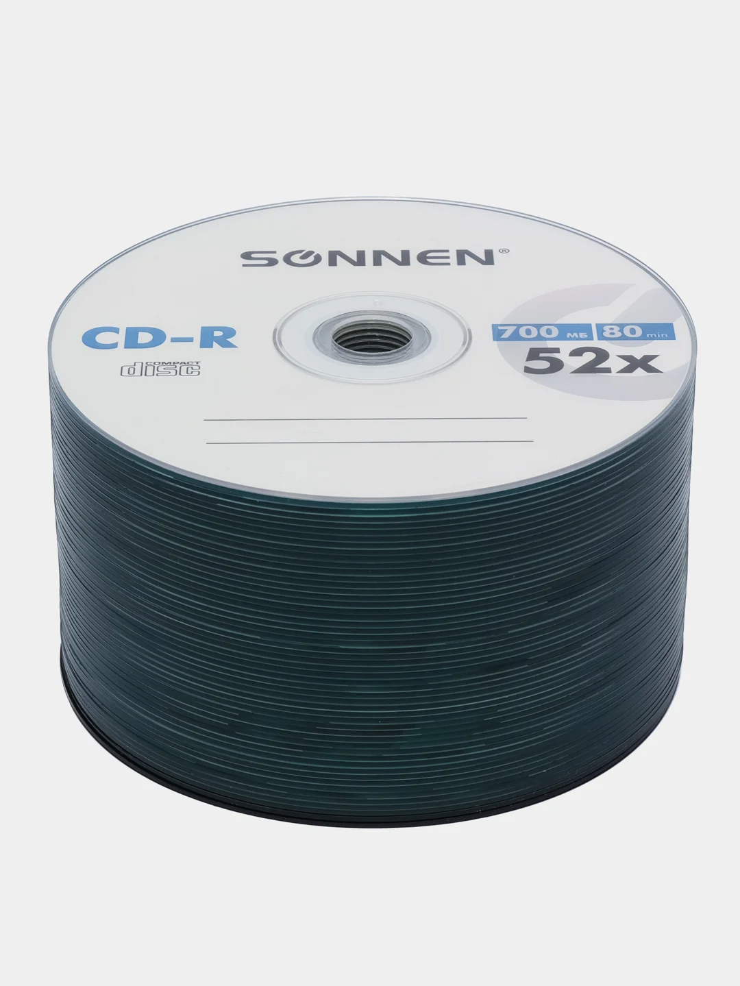 Диски CD-R SONNEN 700Mb 52x Bulk (термоусадка без шпиля) КОМПЛЕКТ 50шт, 512571