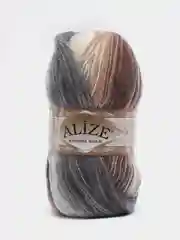 Бежевый меланж пряжа Alize Angora Gold Batik, 20% шерсть, 80% акрил, 100 г, 550 м