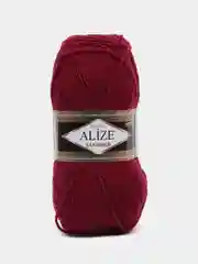 Вишнёвый пряжа Alize Lanagold, 49% шерсть, 51% акрил, 100 г, 240 м