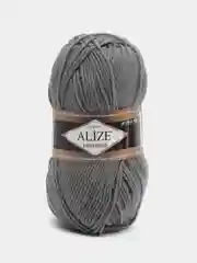 Тёмно-серый пряжа Alize Lanagold, 49% шерсть, 51% акрил, 100 г, 240 м