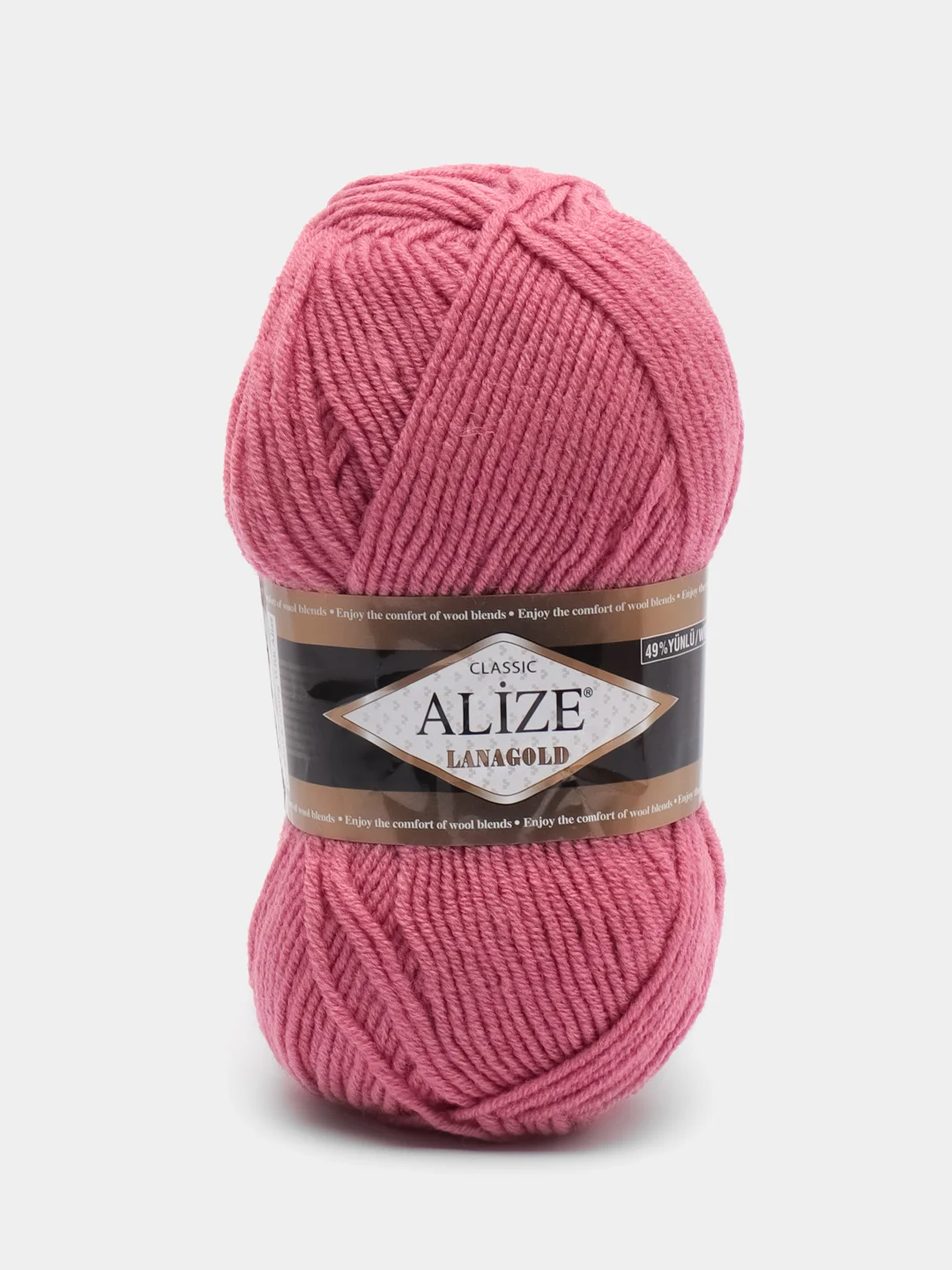 Коралловый пряжа Alize Lanagold, 49% шерсть, 51% акрил, 100 г, 240 м
