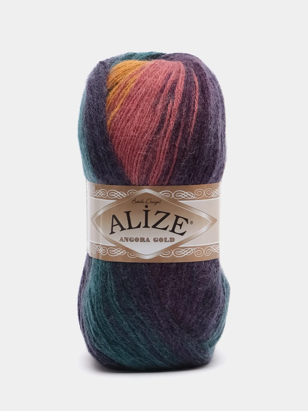 Бирюзовый пряжа Alize Angora Gold Batik, 20% шерсть, 80% акрил, 100 г, 550 м
