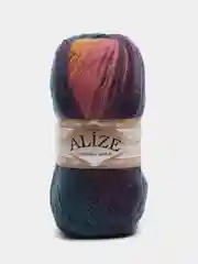 Бирюзовый пряжа Alize Angora Gold Batik, 20% шерсть, 80% акрил, 100 г, 550 м