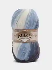 Коричневый пряжа Alize Angora Gold Batik, 20% шерсть, 80% акрил, 100 г, 550 м