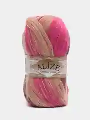Розовый пряжа Alize Angora Gold Batik, 20% шерсть, 80% акрил, 100 г, 550 м