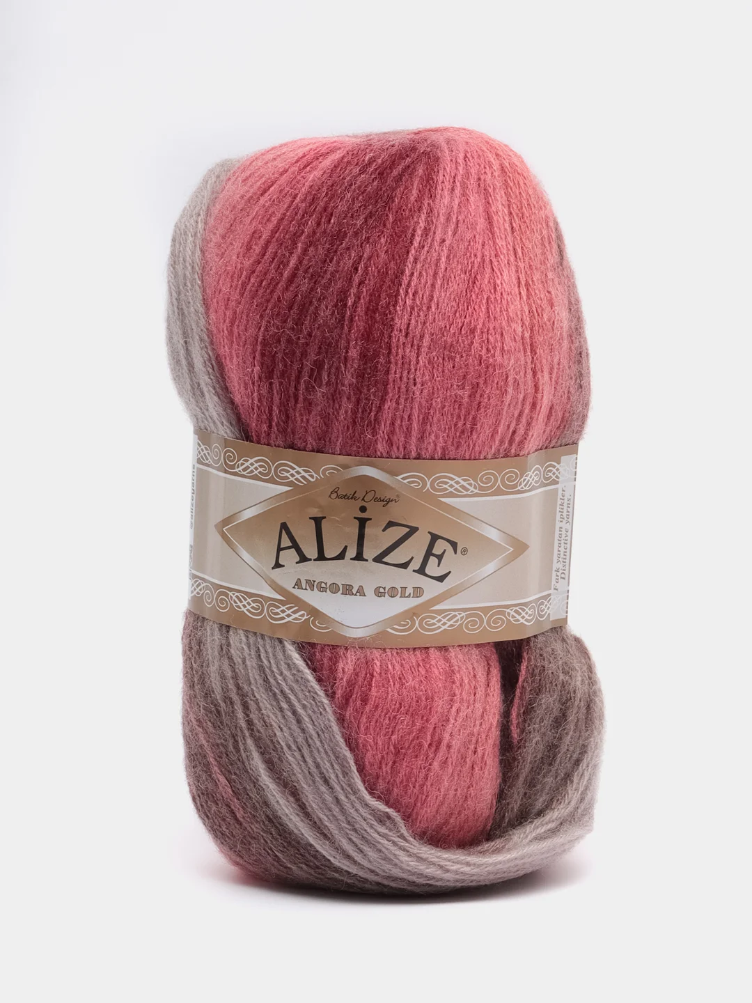 Красный пряжа Alize Angora Gold Batik, 20% шерсть, 80% акрил, 100 г, 550 м