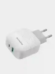 Белый зарядное устройство Borofone BA46A USB + Type-C PD (быстрая зарядка 3.0, 3A, 18W)