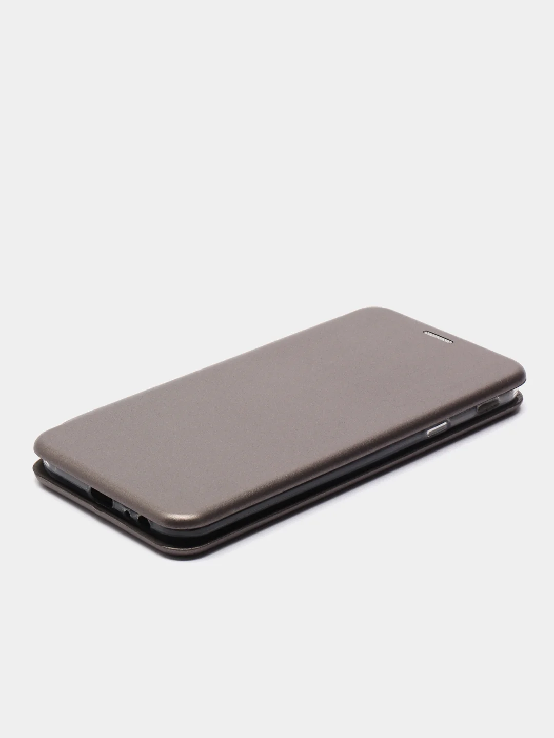 Серебряный чехол-книжка Samsung Galaxy J4+/J4 Plus (Самсунг Галакси Джи 4+/Джи 4 Плюс)