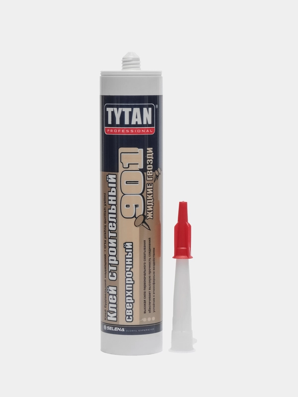 Клей монтажный TYTAN №901, сверхпрочный, бежевый, картридж, 380 г