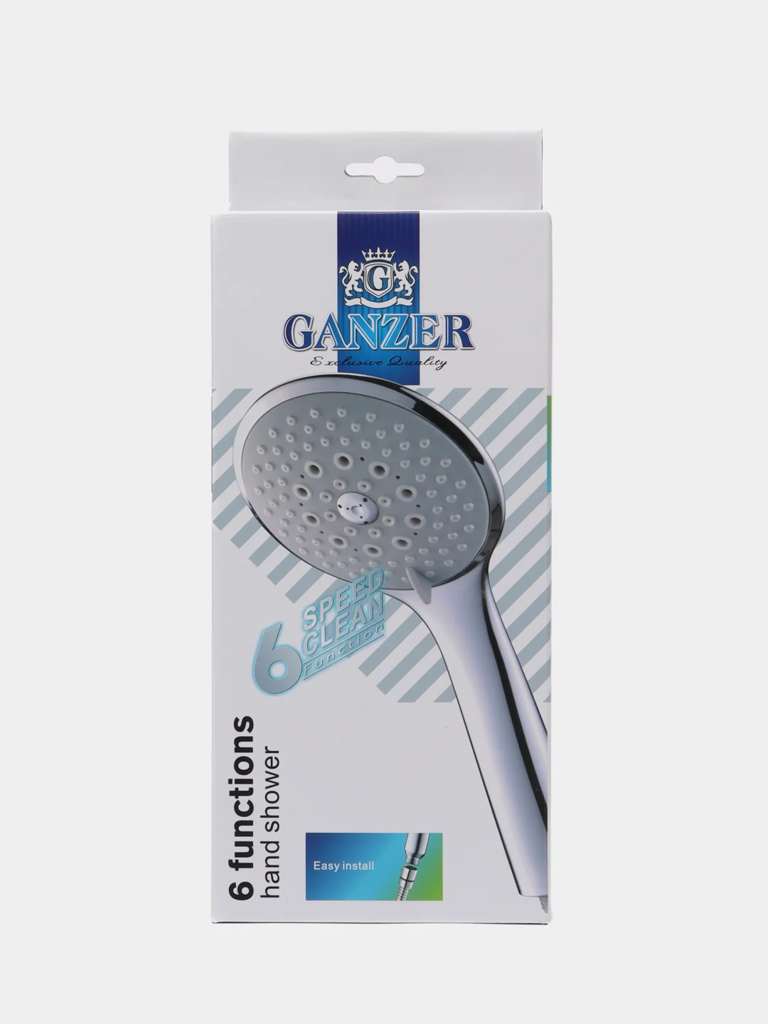 Бронзовый душевой набор Ganzer Cosmo VI для смесителя: лейка 6 режимов, шланг