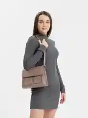 Бежевый меланж сумка женская