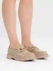 Бежевый лоферы женские