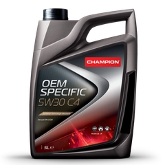Автомобильное синтетическое моторное масло CHAMPION OEM SPECIFIC 5W30 C4, 5 л