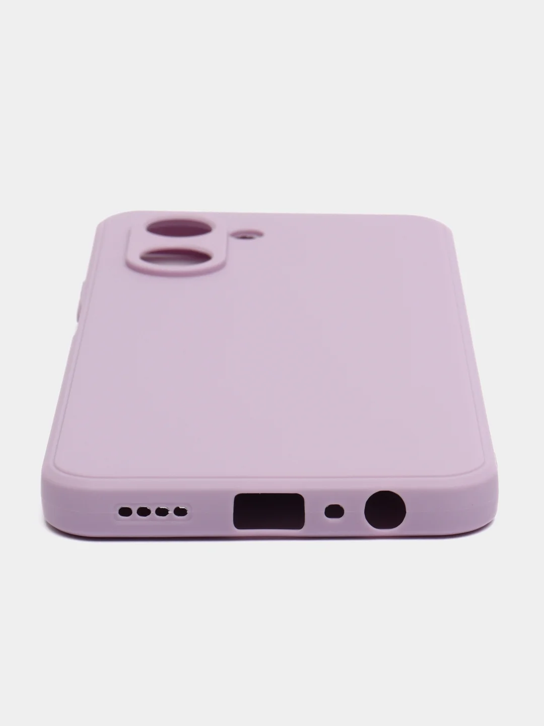 Сиреневый чехол для iPhone 11, Realme C35, C31, C33, Honor X7A (2023) однотонный с защитой камеры