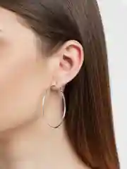 Серебряный серьги-кольца "Конго", 9 размеров