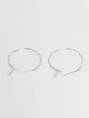 Серебряный серьги-кольца "Конго", 9 размеров