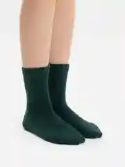 Зеленый зимние теплые махровые шерстяные носки
