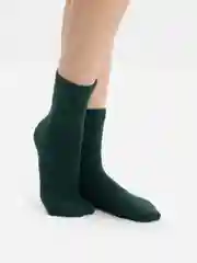 Зеленый зимние теплые махровые шерстяные носки