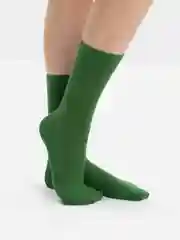 Зеленый хлопковые носки, однотонные, яркие, высокие, унисекс