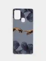 Голубой чехол для телефона Samsung A71, A31, A12, A21S, A70, A50, S20 FE, A11, A51, с рисунком
