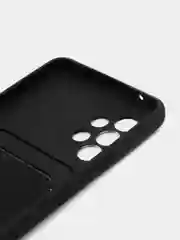 Черный чехол с карманом для Samsung A12, A13, A33, A23, A53 с защитой камеры однотонный