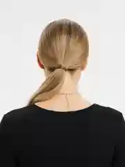 Серебряный двойная цепочка женская, с искусственным жемчугом
