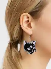Серьги "Ведьмины котики с символом луны"